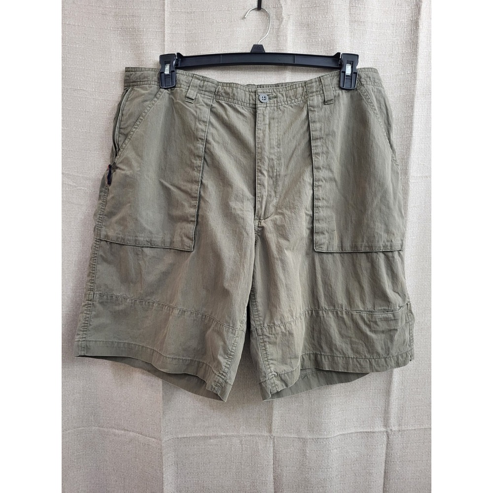 Gap Mens XL Olive Green Cargo Shorts Utility Cotton Nylon Blend Vintage Gorpcore